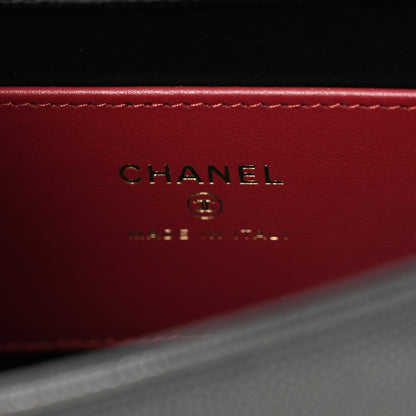 Chanel Shiny Caviar Mini Preppy Coco Shoulder Bag Black 6 of 11