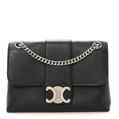 Celine Supple Calfskin Medium Victoire Bag Black 1 of 9