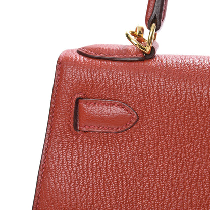 Hermes Chevre Mysore Kelly Sellier 28 Vermillion 6 of 37