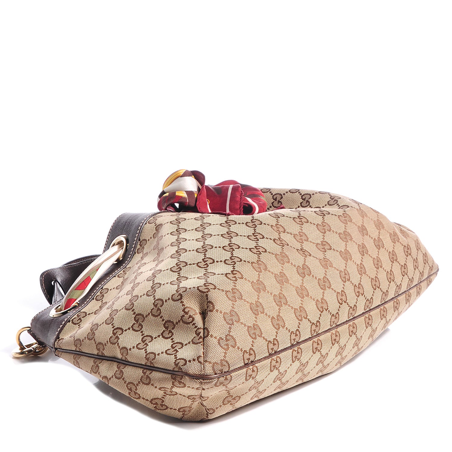 Gucci Monogram Positano Hobo Brown 4 of 14