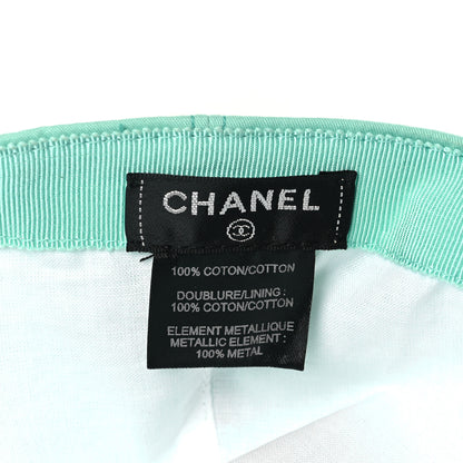 Chanel Cotton CC Cap Hat Turquoise Fuchsia 7 of 7