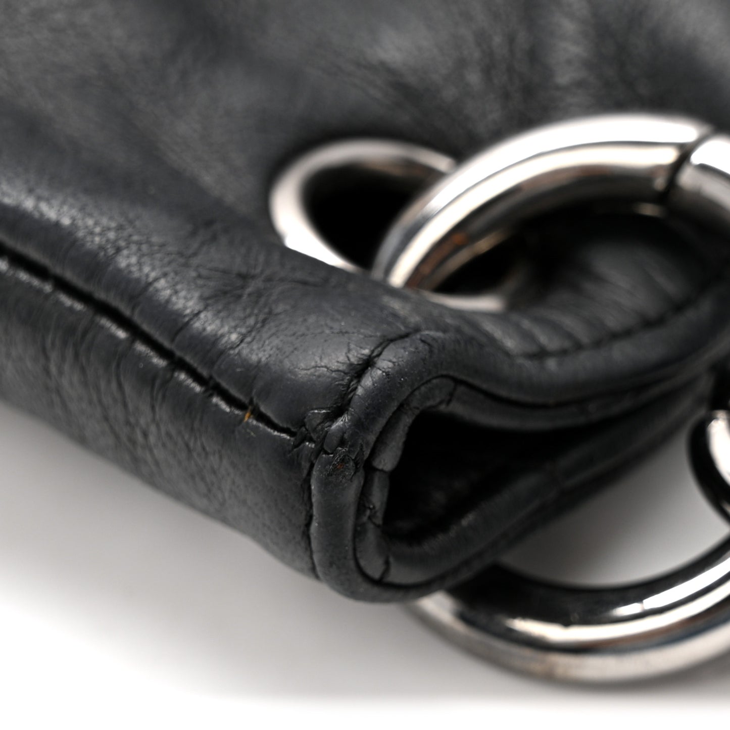 Lambskin Large Soft and Chain Hobo Black