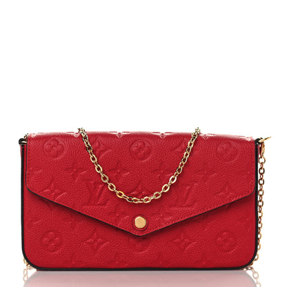 Louis Vuitton Empreinte Pochette Felicie Chain Wallet Scarlet 3 of 10