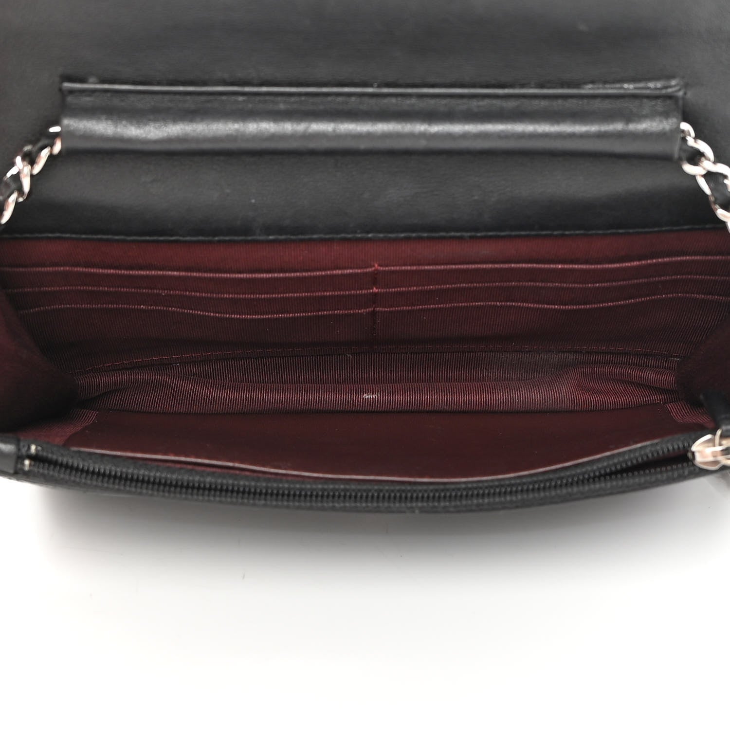 Chanel Lambskin Quilted Wallet On Chain WOC Black 4 of 14