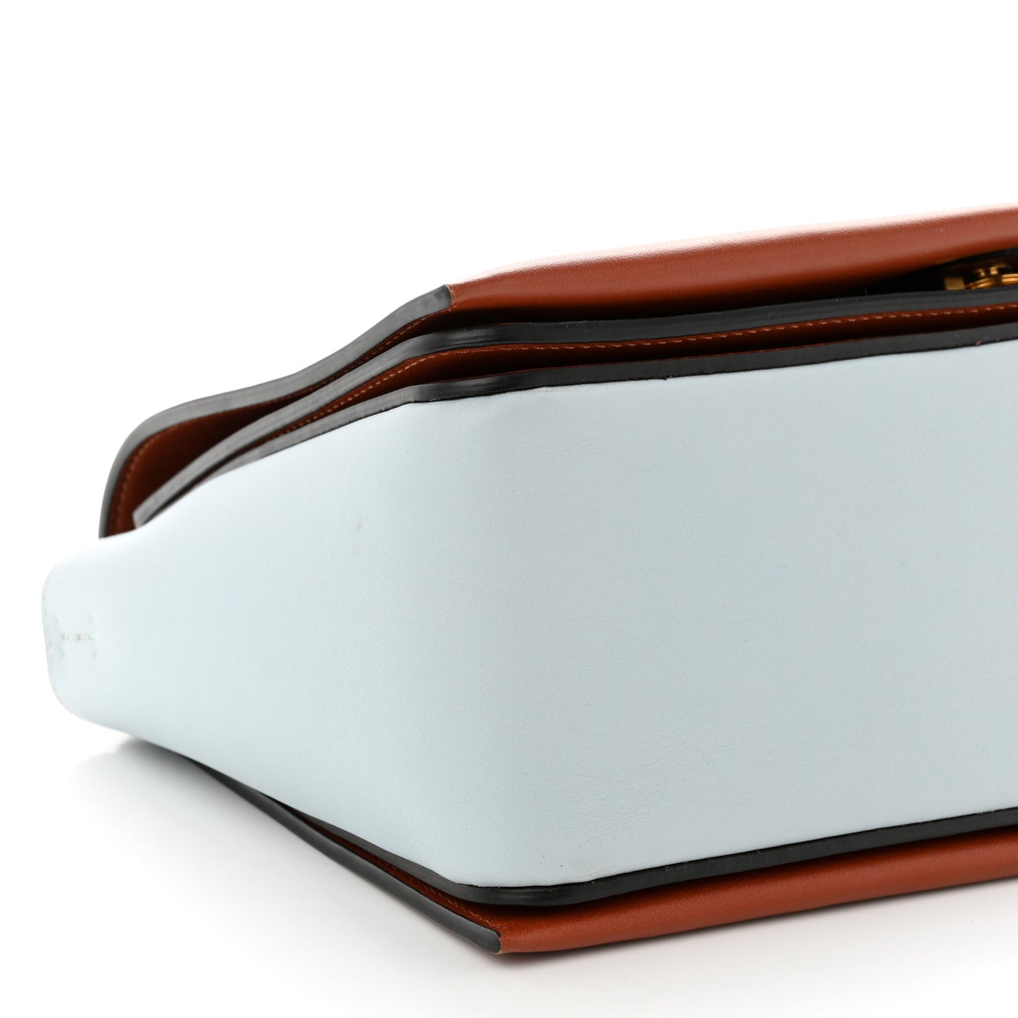 Shiny Smooth Calfskin Medium Frame Shoulder Bag Maple Frost