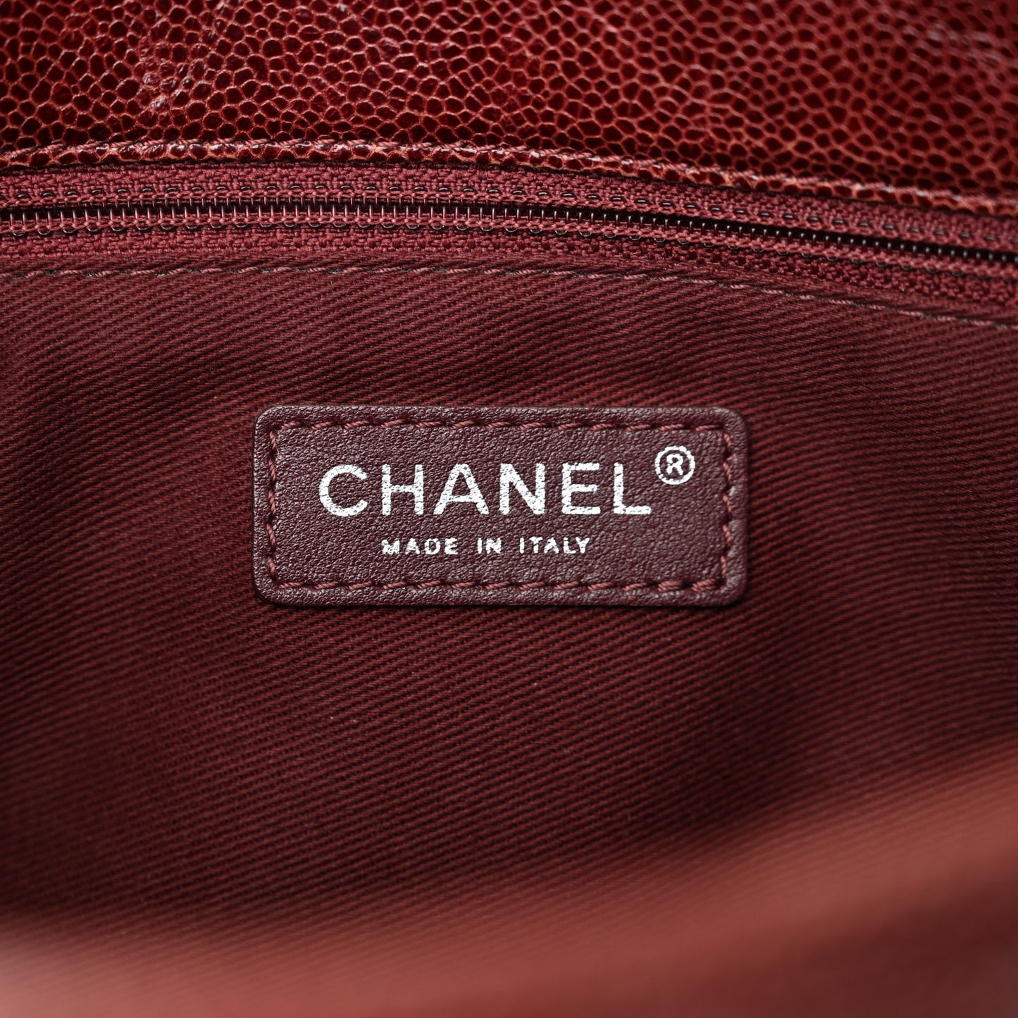 Crumpled Grained Calfskin Medium CC Crave Flap Brown