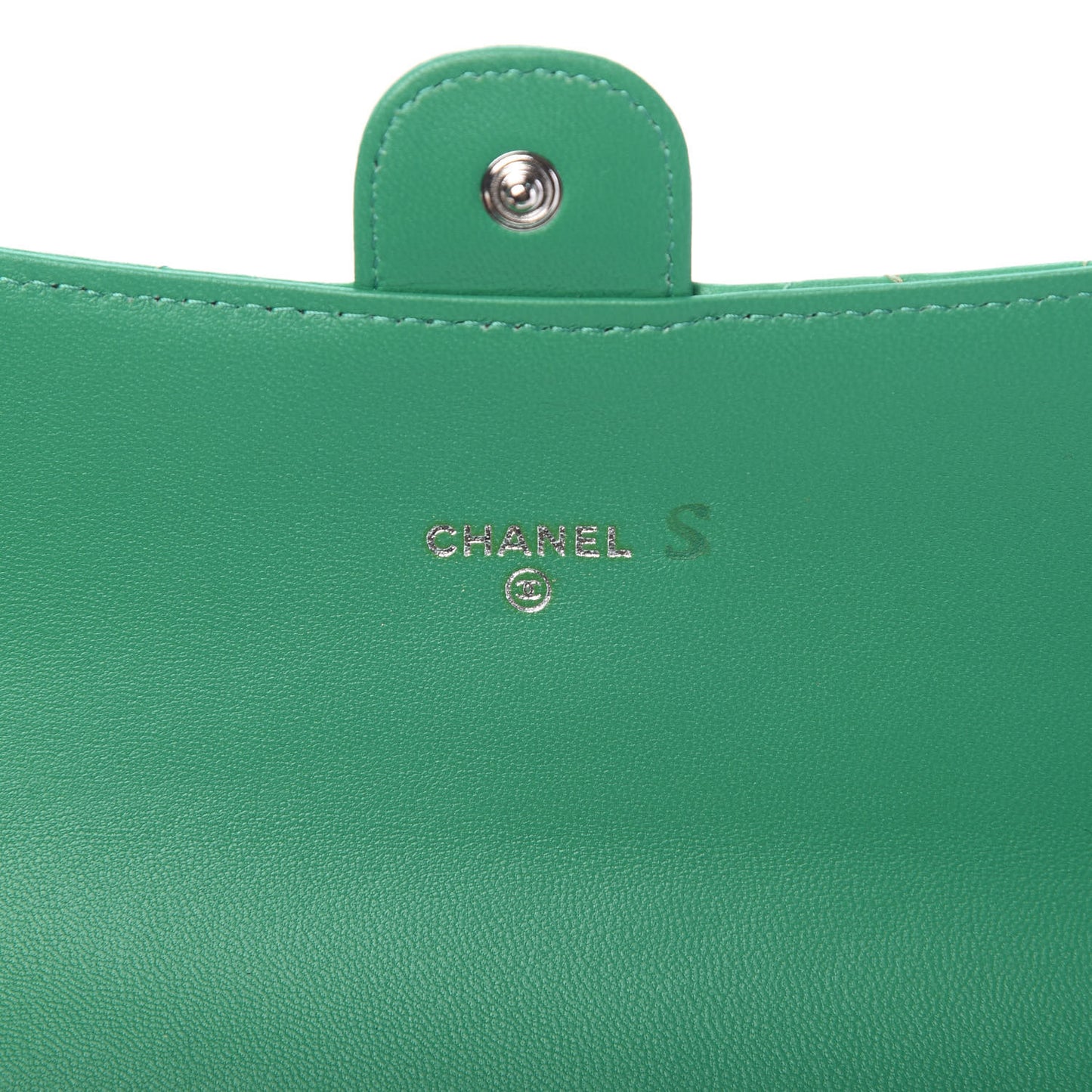 Lambskin Quilted Travel Wallet Green