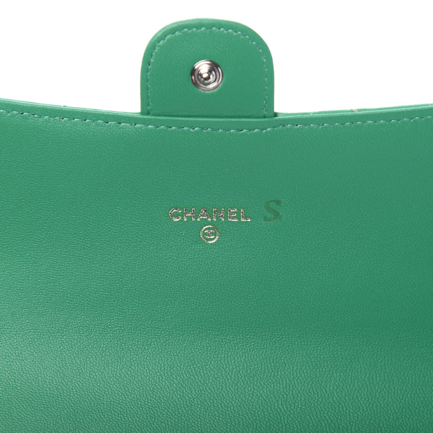 Chanel Lambskin Quilted Travel Wallet Green 6 of 9