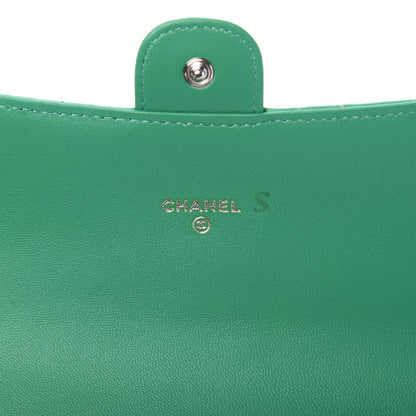 Chanel Lambskin Quilted Travel Wallet Green 6 of 9