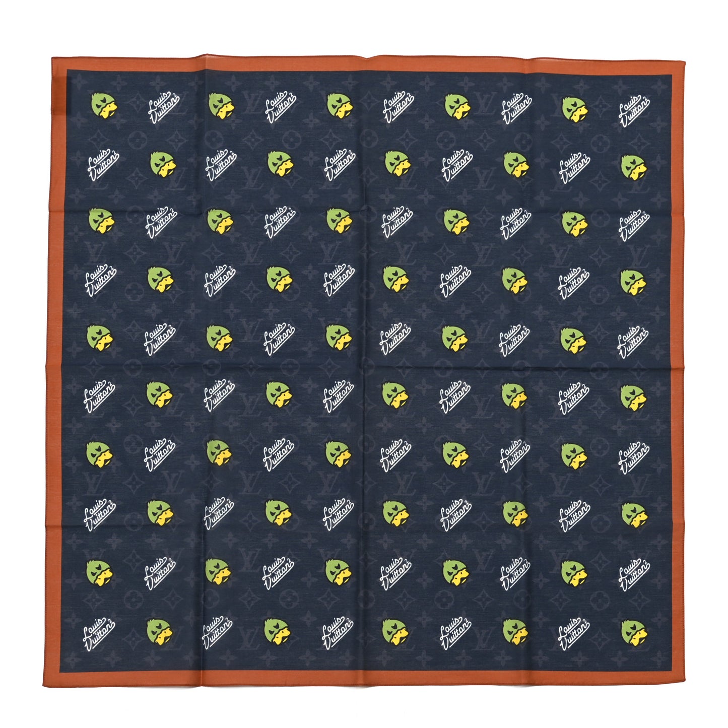 X NIGO Cotton Silk LV Made Bandana Set Multicolor