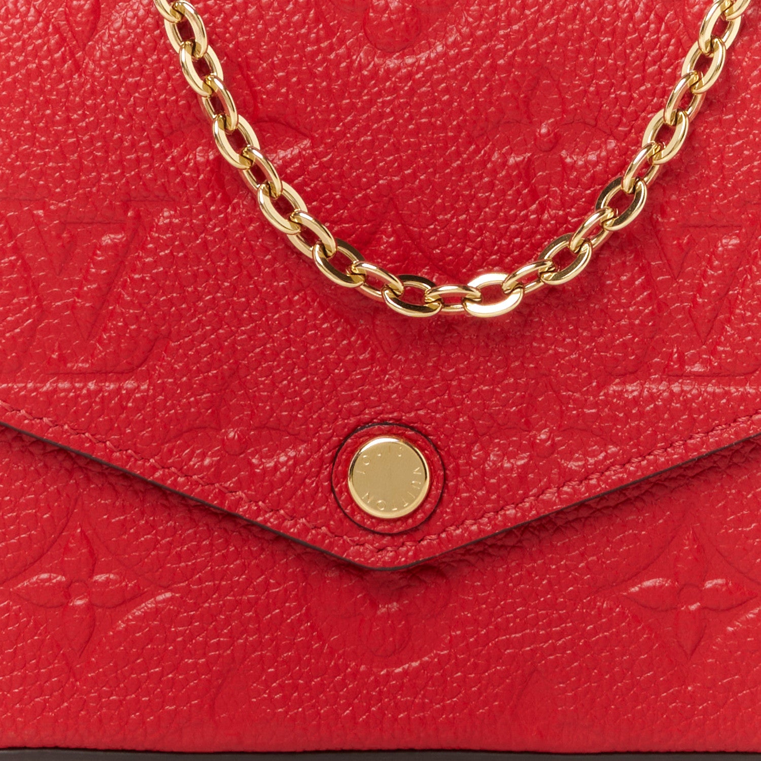 Louis Vuitton Empreinte Pochette Felicie Chain Wallet Scarlet 12 of 14