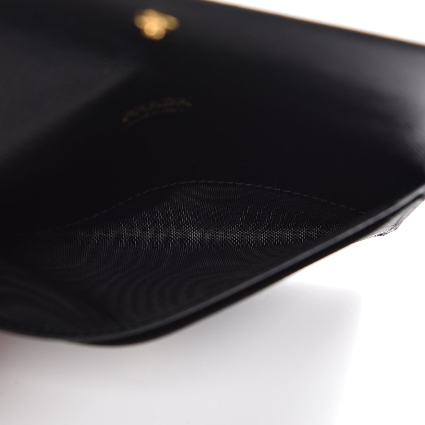Saffiano Metal Flap Wallet Black