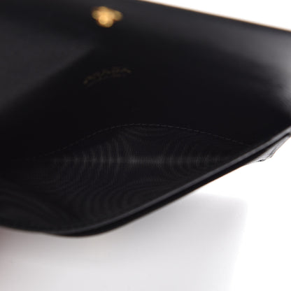 Prada Saffiano Metal Flap Wallet Black 5 of 8