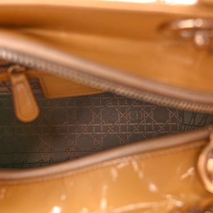 Christian Dior Patent Cannage Medium Lady Dior Beige 5 of 13