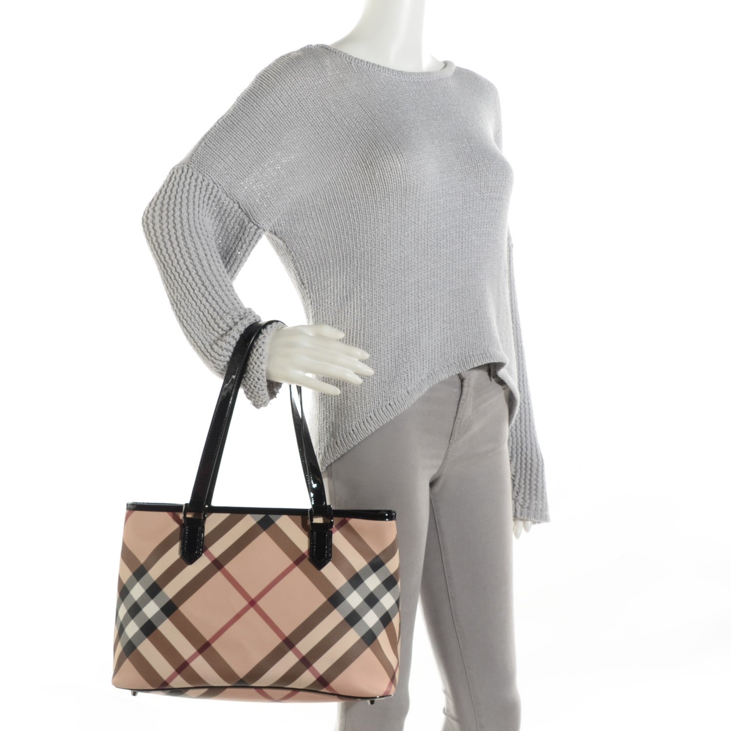 Burberry Nova Check Medium Tote Black 2 of 8