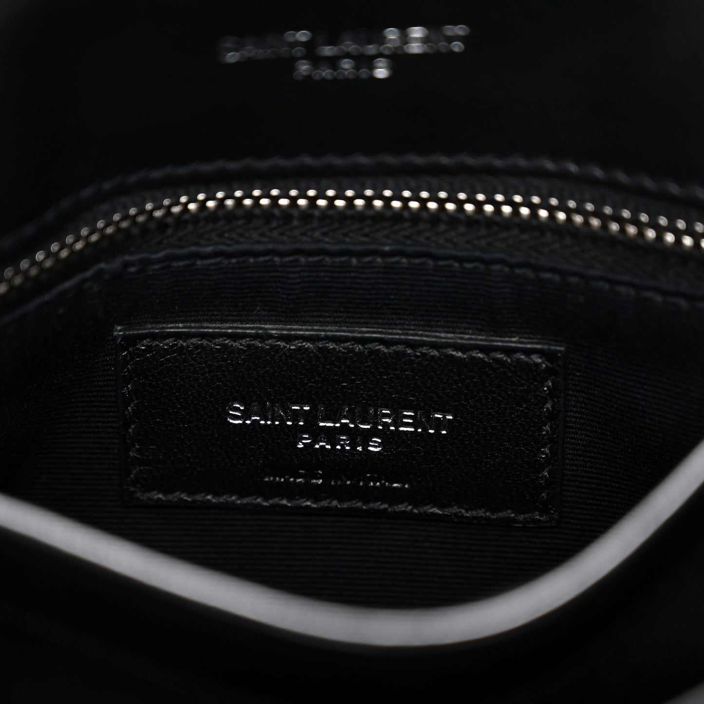 Calfskin Y Quilted Monogram Toy Loulou Crossbody Bag Black
