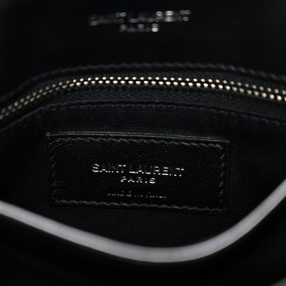 Saint Laurent Calfskin Y Quilted Monogram Toy Loulou Crossbody Bag Black 6 of 12