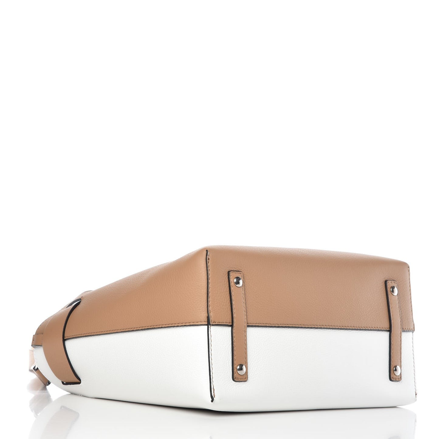 Soft Grain Calfskin Medium Belt Bag Light Camel Chalk White