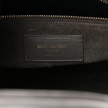 Saint Laurent Calfskin Crocodile Embossed Small Sac De Jour Fog 7 of 23