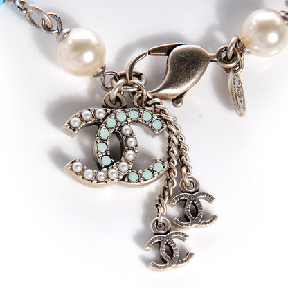 Chanel Pearl Beaded CC Charm Bracelet Multicolor 3 of 6