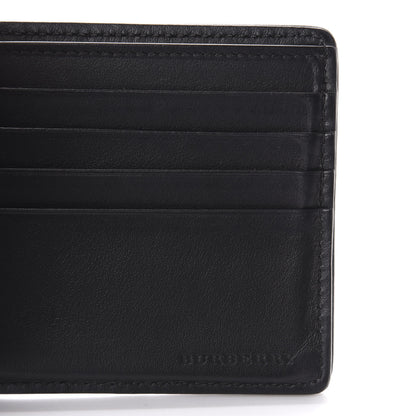 Burberry Calfskin 1983 Knight Check Bi-Fold Wallet Black 6 of 8