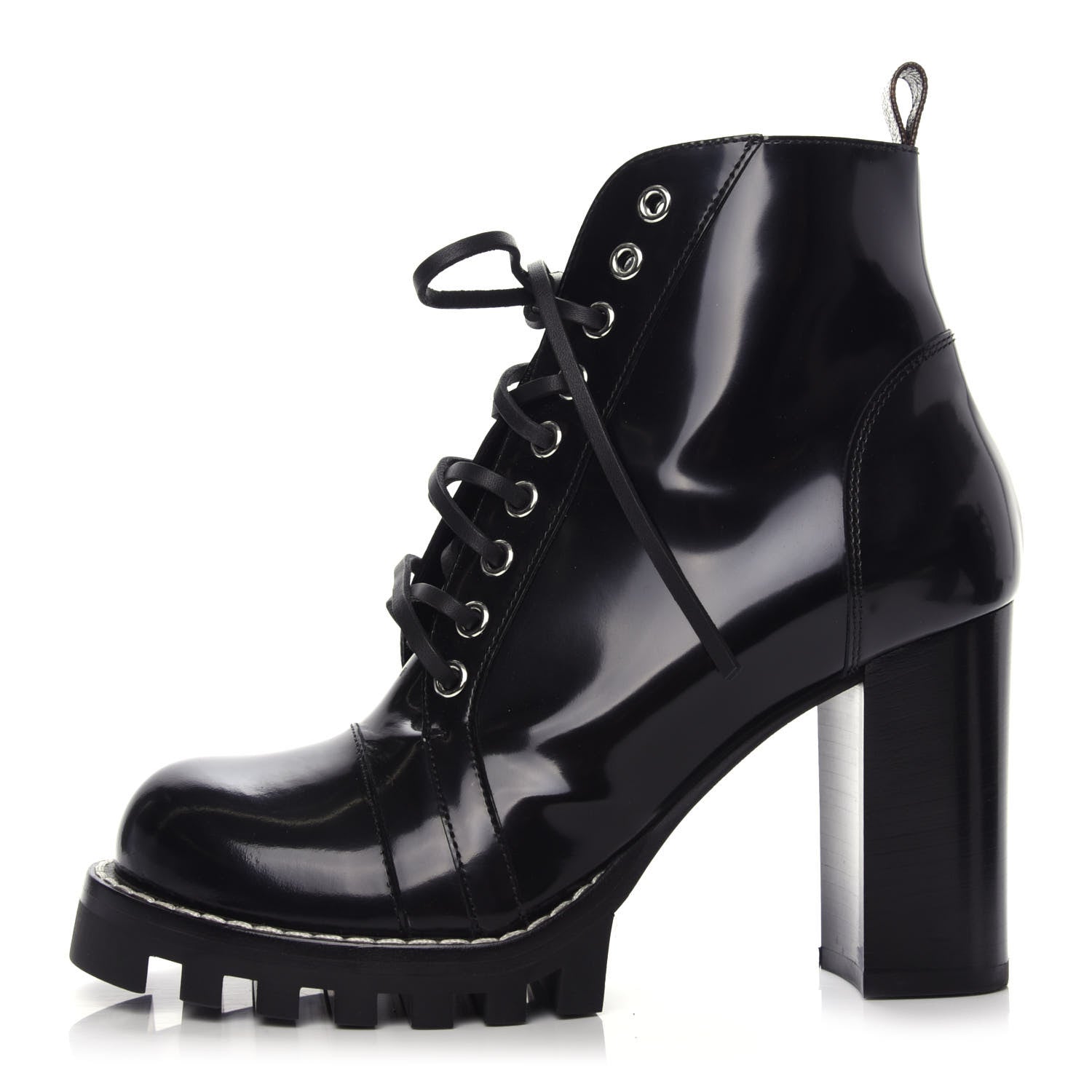 Louis Vuitton Patent Calfskin Star Trail Ankle Boots 39 Black 1 of 7