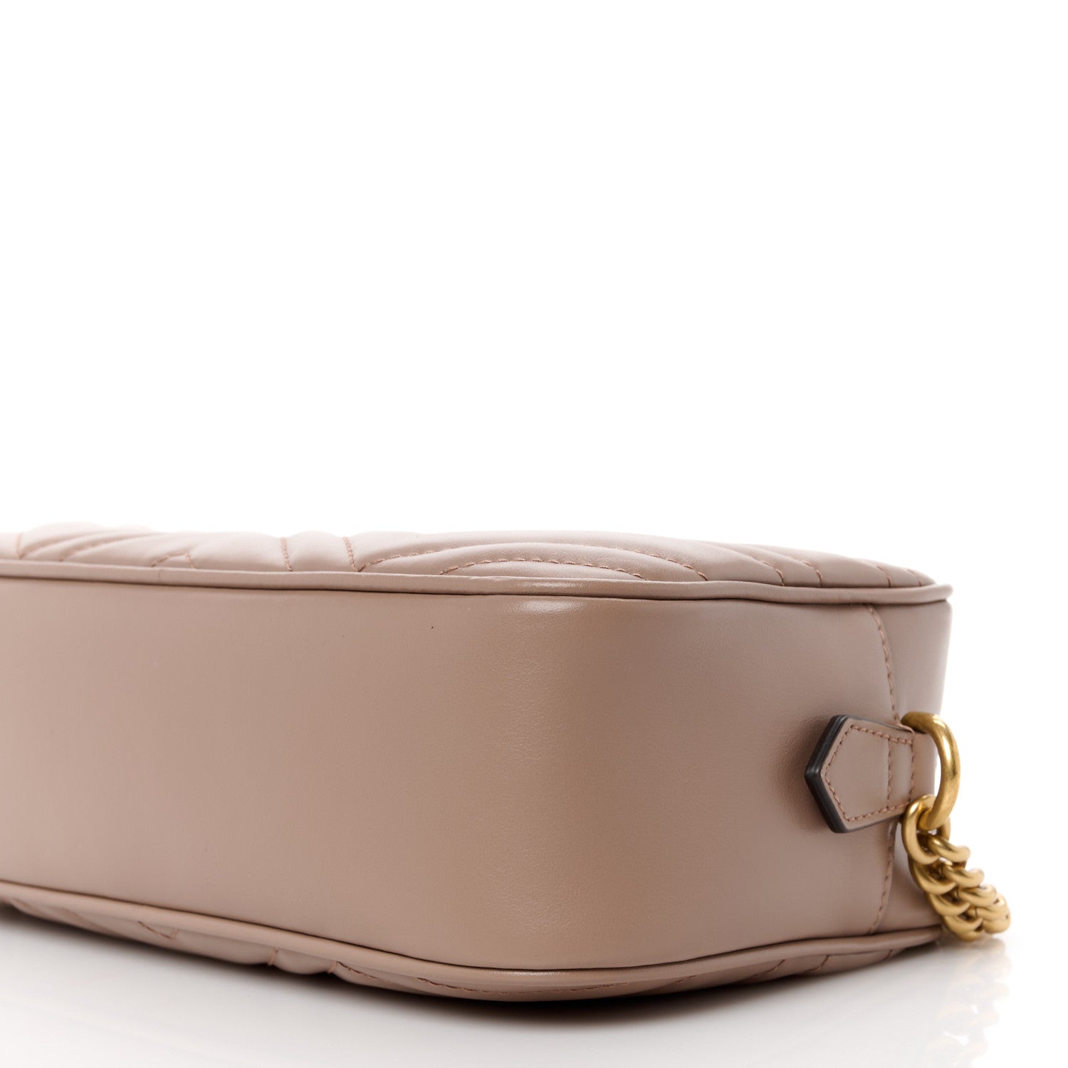Gucci Calfskin Matelasse Small GG Marmont Chain Shoulder Bag Porcelain Rose 11 of 12