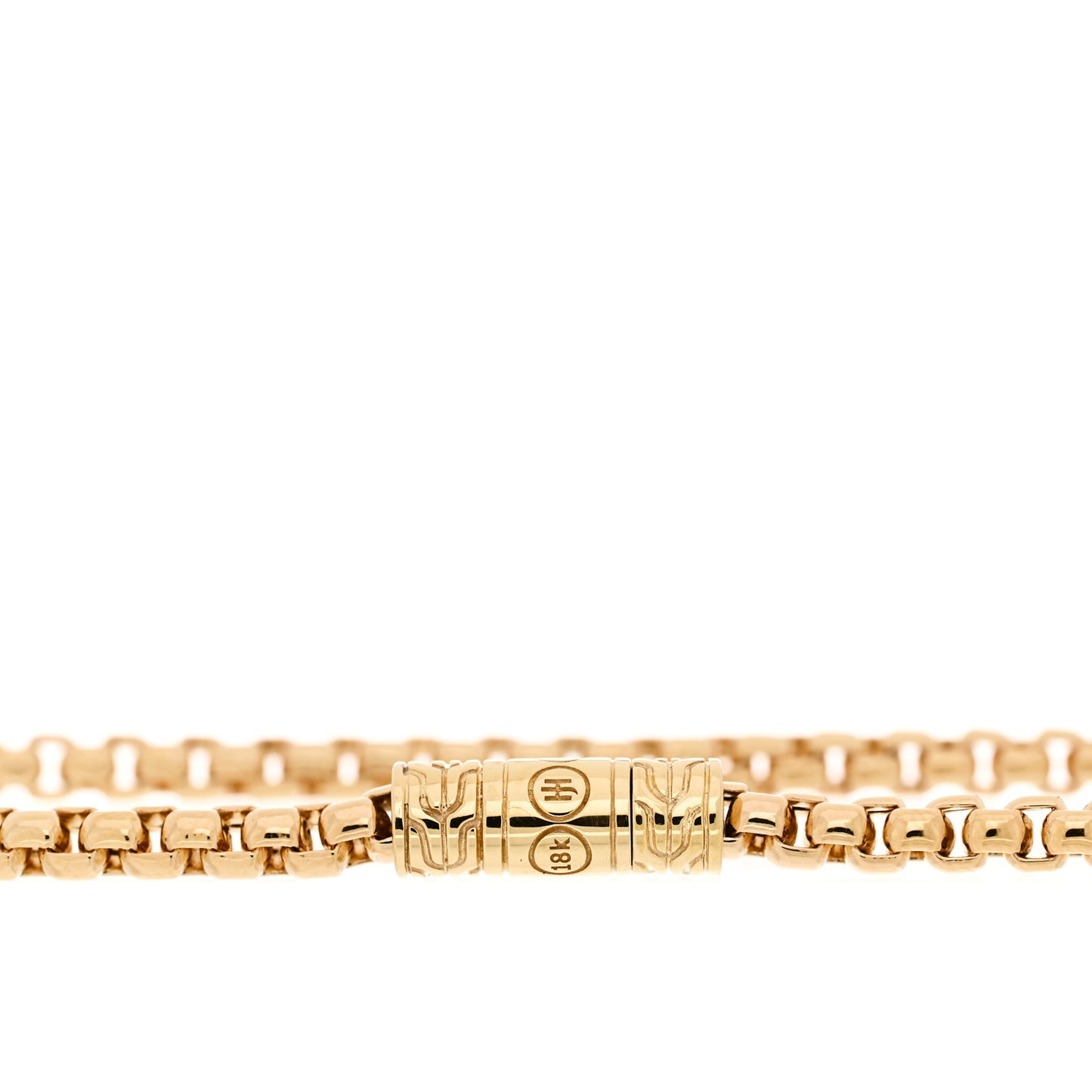 18K Yellow Gold 3.7mm Box Chain Bracelet