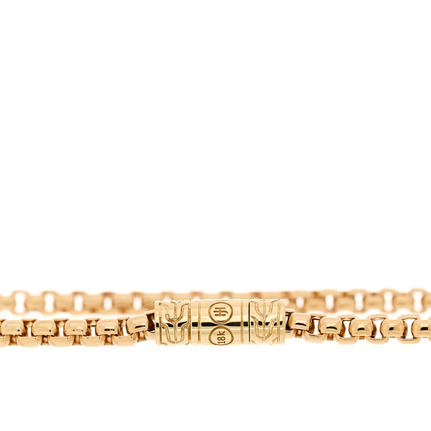 John Hardy 18K Yellow Gold 3.7mm Box Chain Bracelet 3 of 5