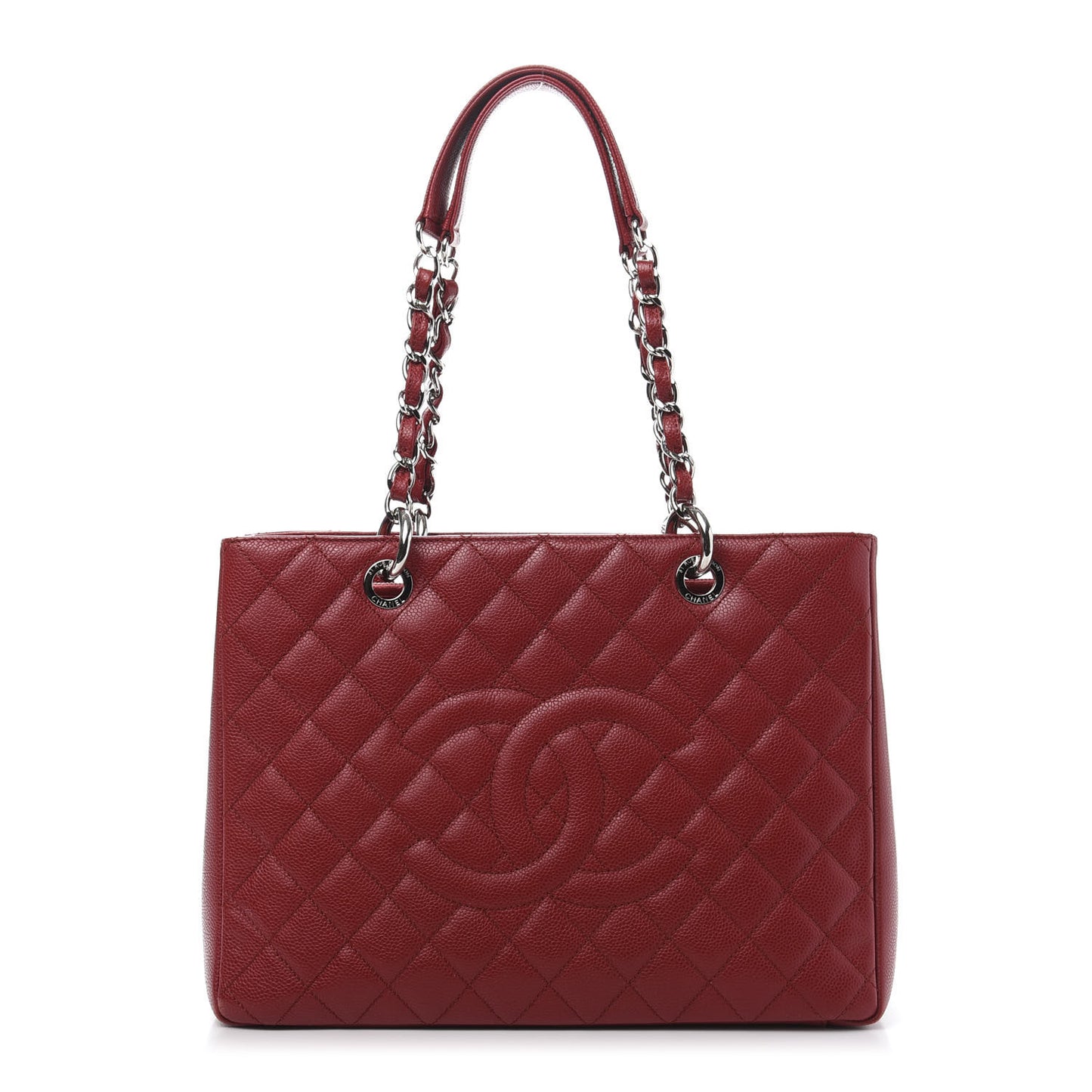 Caviar Quilted Grand Shopping Tote GST Red