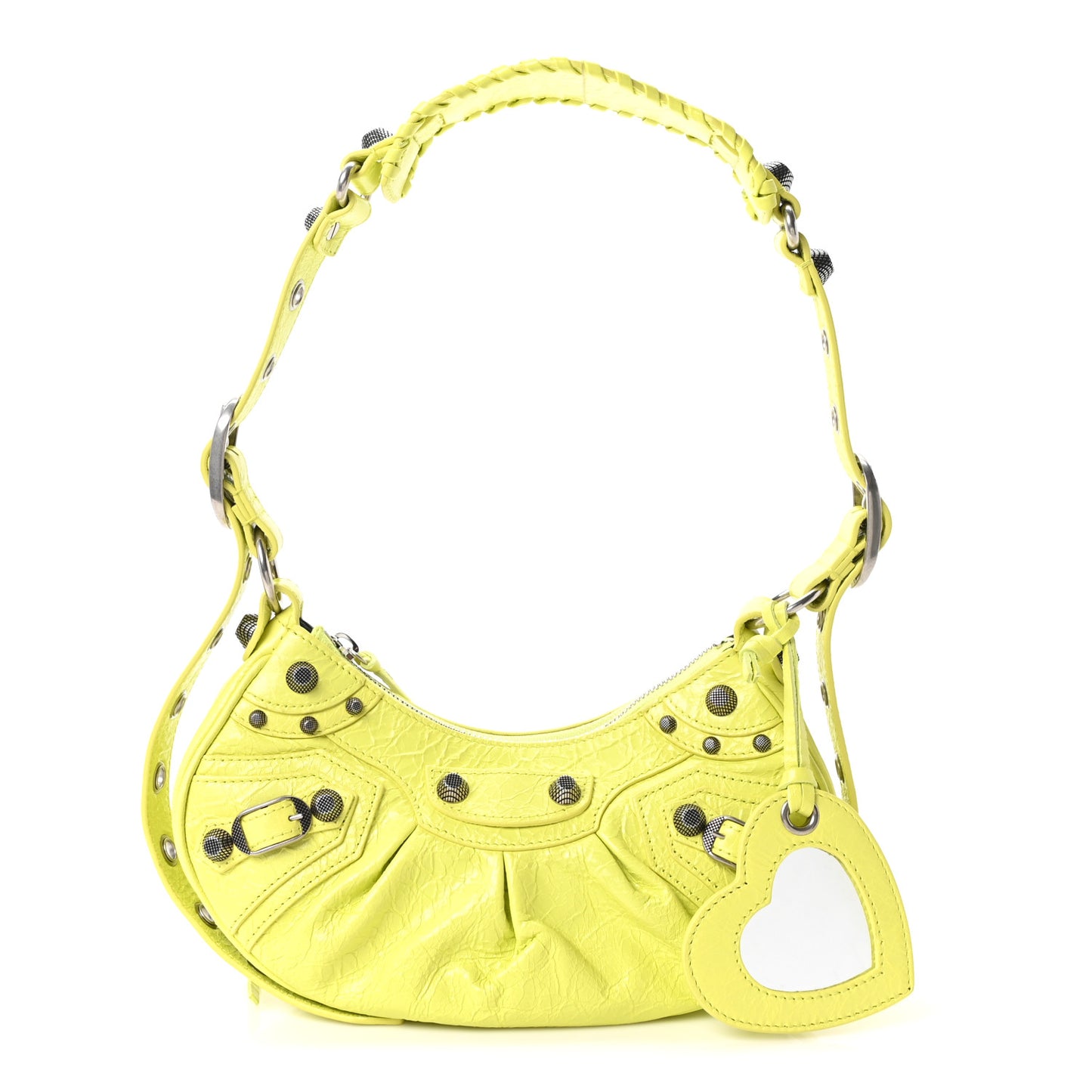 Agneau Arena Le Cagole Shoulder Bag XS Lime