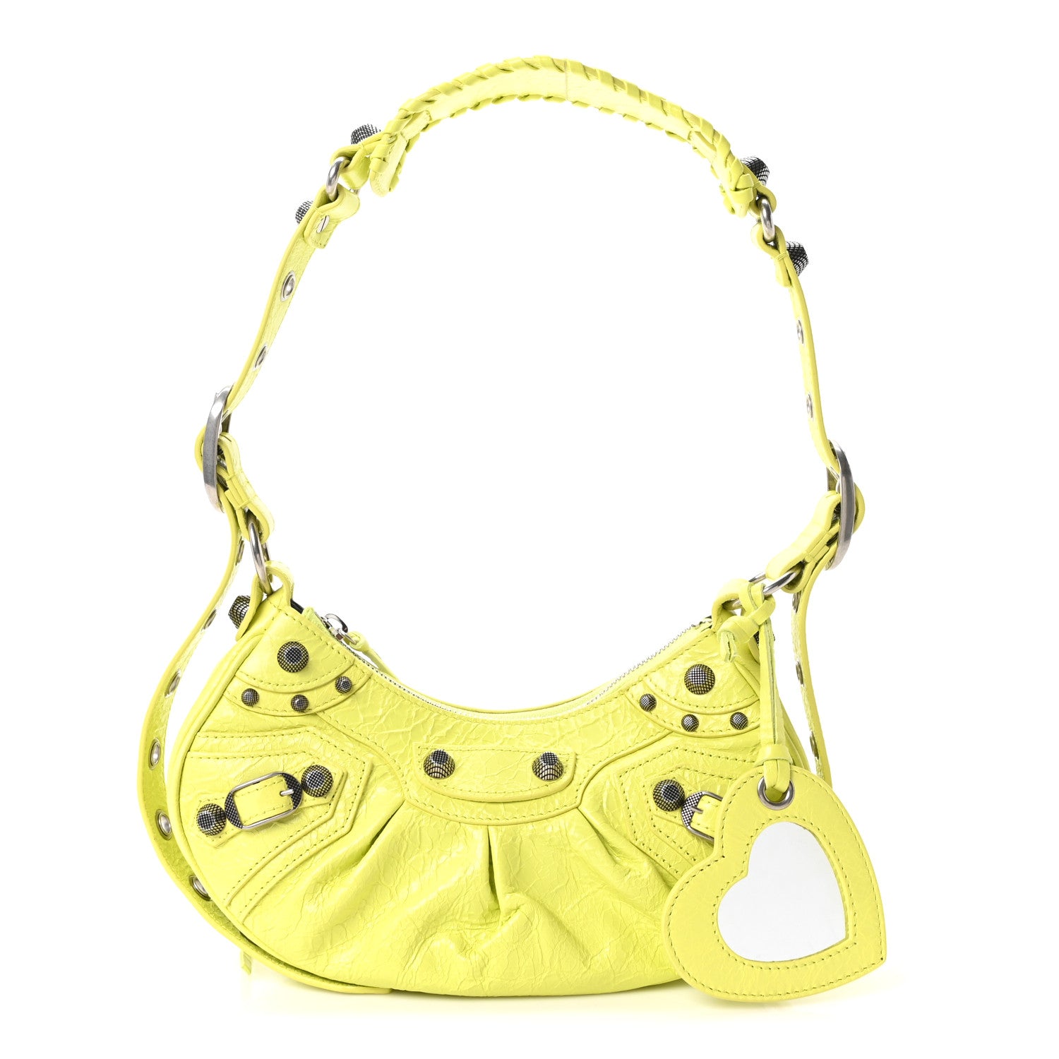 Balenciaga Agneau Arena Le Cagole Shoulder Bag XS Lime 3 of 11
