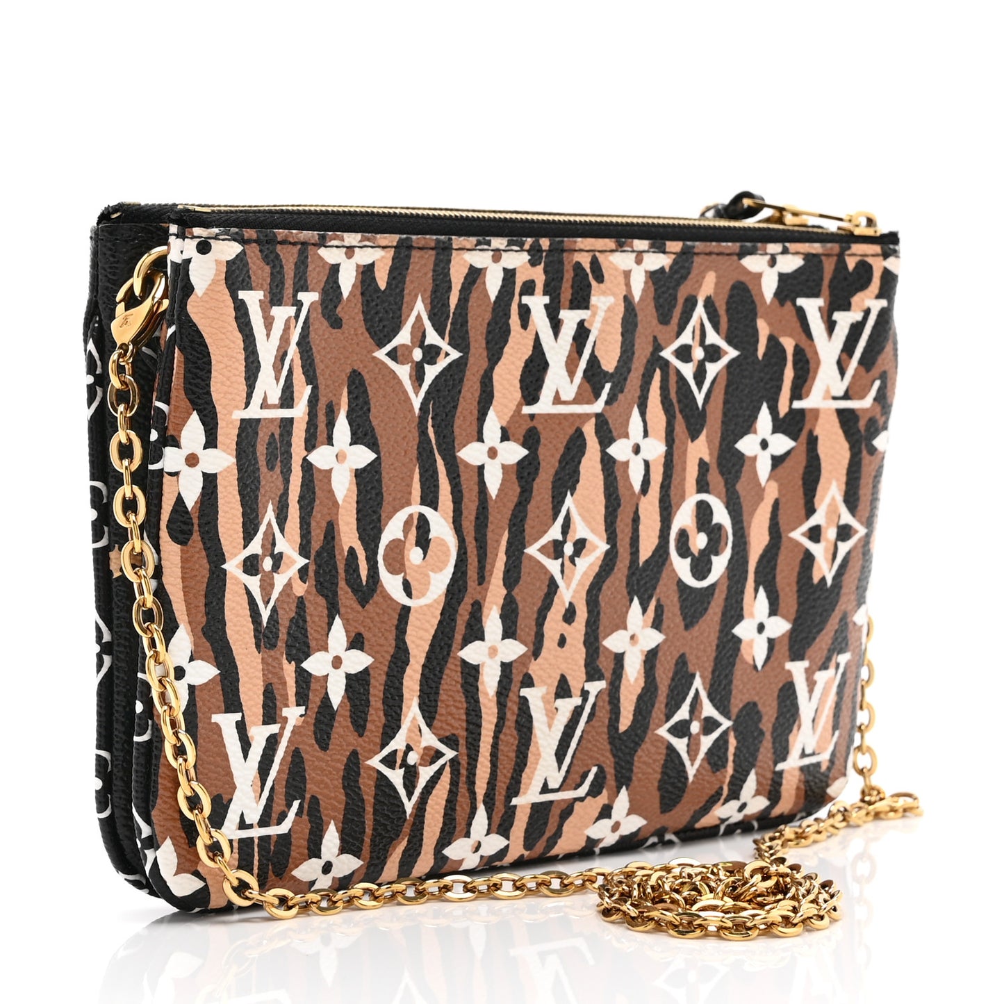 Monogram Giant Jungle Pochette Double Zip Black