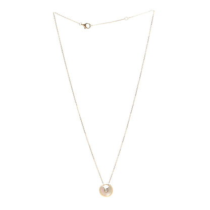 Cartier 18K Yellow Gold Diamond Mother of Pearl XS Amulette de Cartier Pendant Necklace 3 of 6