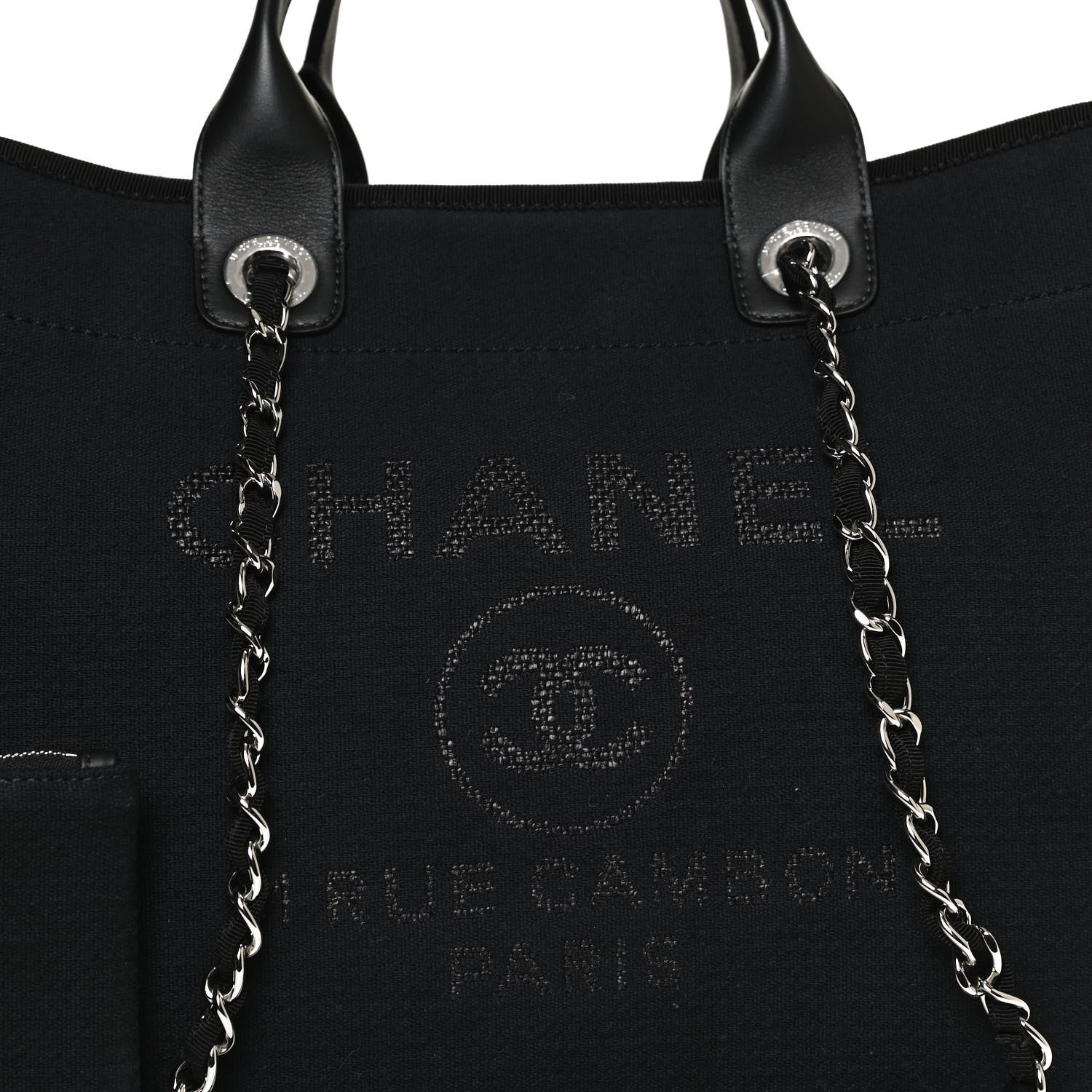 Chanel Mixed Fibers Large Deauville Tote Black 8 of 10