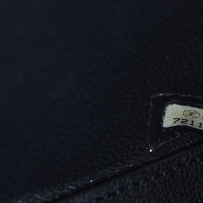 Chanel Patent Jersey Quilted Single Flap Navy 7 of 13