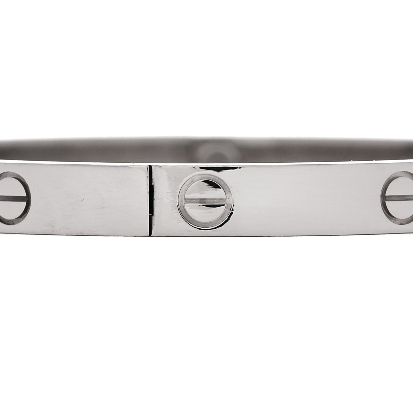 18K White Gold Medium LOVE Bracelet 16