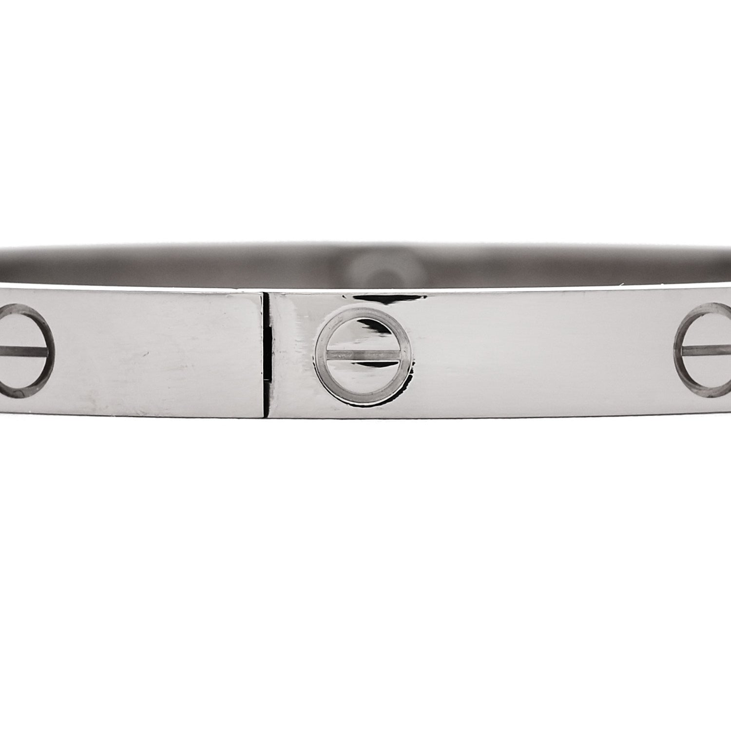 Cartier 18K White Gold Medium LOVE Bracelet 16 4 of 8