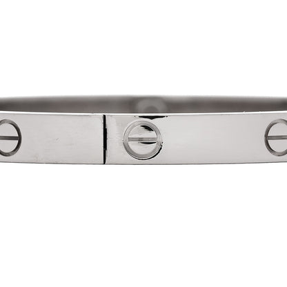 Cartier 18K White Gold Medium LOVE Bracelet 16 4 of 8