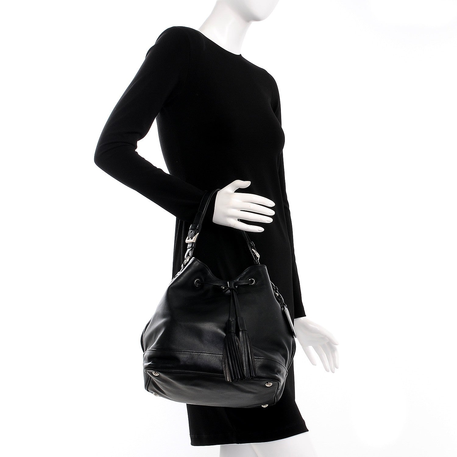 Prada Soft Calf Bucket Bag Nero Black 3 of 9