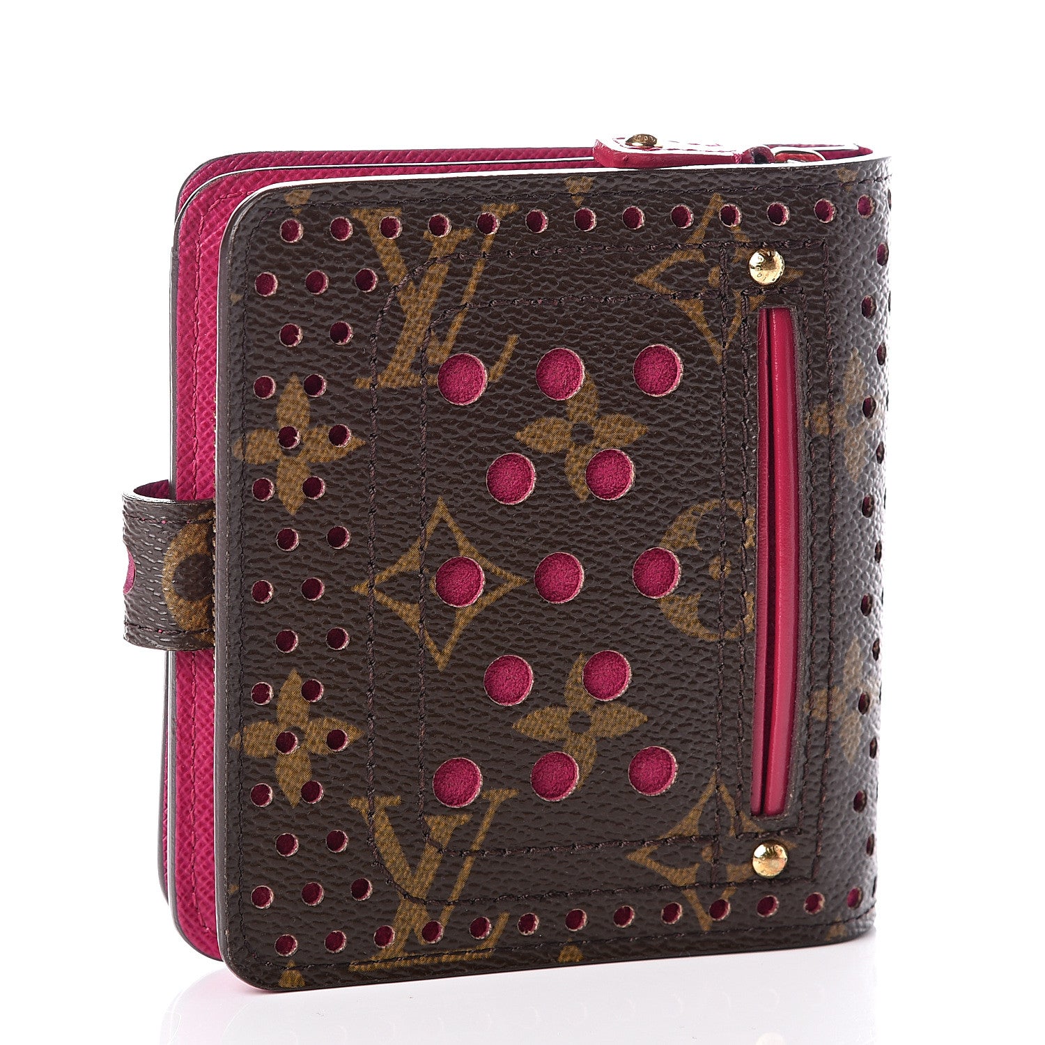Louis Vuitton Monogram Perforated Compact Zipped Wallet Fuchsia 2 of 10