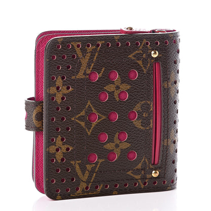 Louis Vuitton Monogram Perforated Compact Zipped Wallet Fuchsia 2 of 10