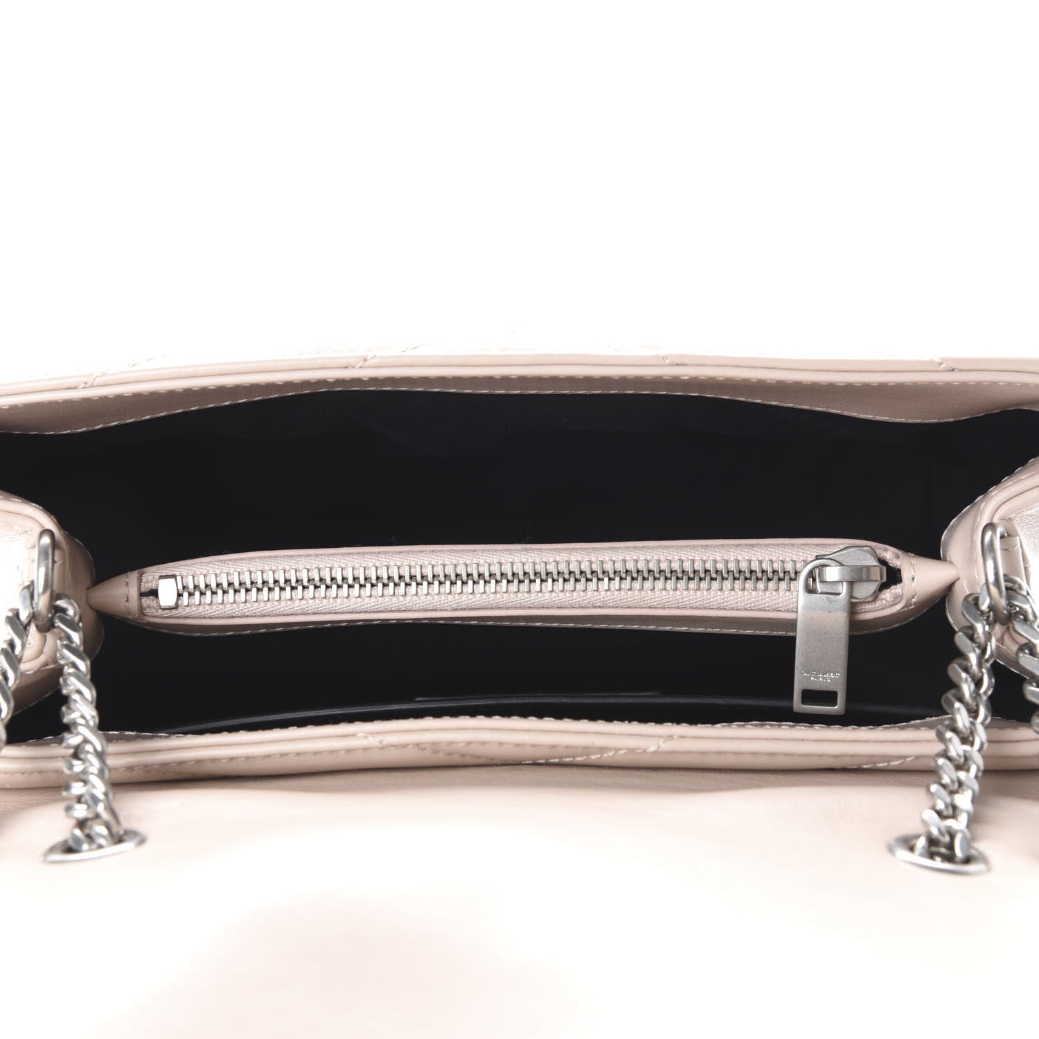 Saint Laurent Calfskin Y Quilted Monogram Small Loulou Chain Satchel Porcellana 10 of 12