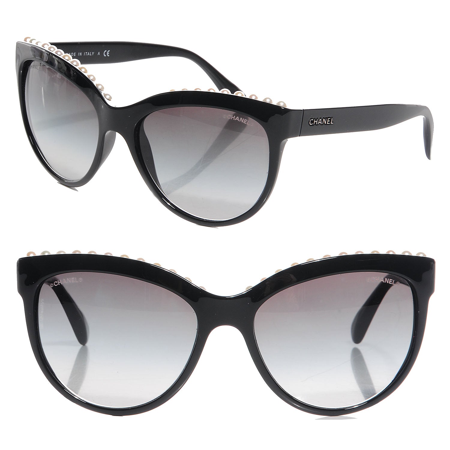 Chanel Freshwater Pearl Butterfly Sunglasses 6040 H Black 1 of 5