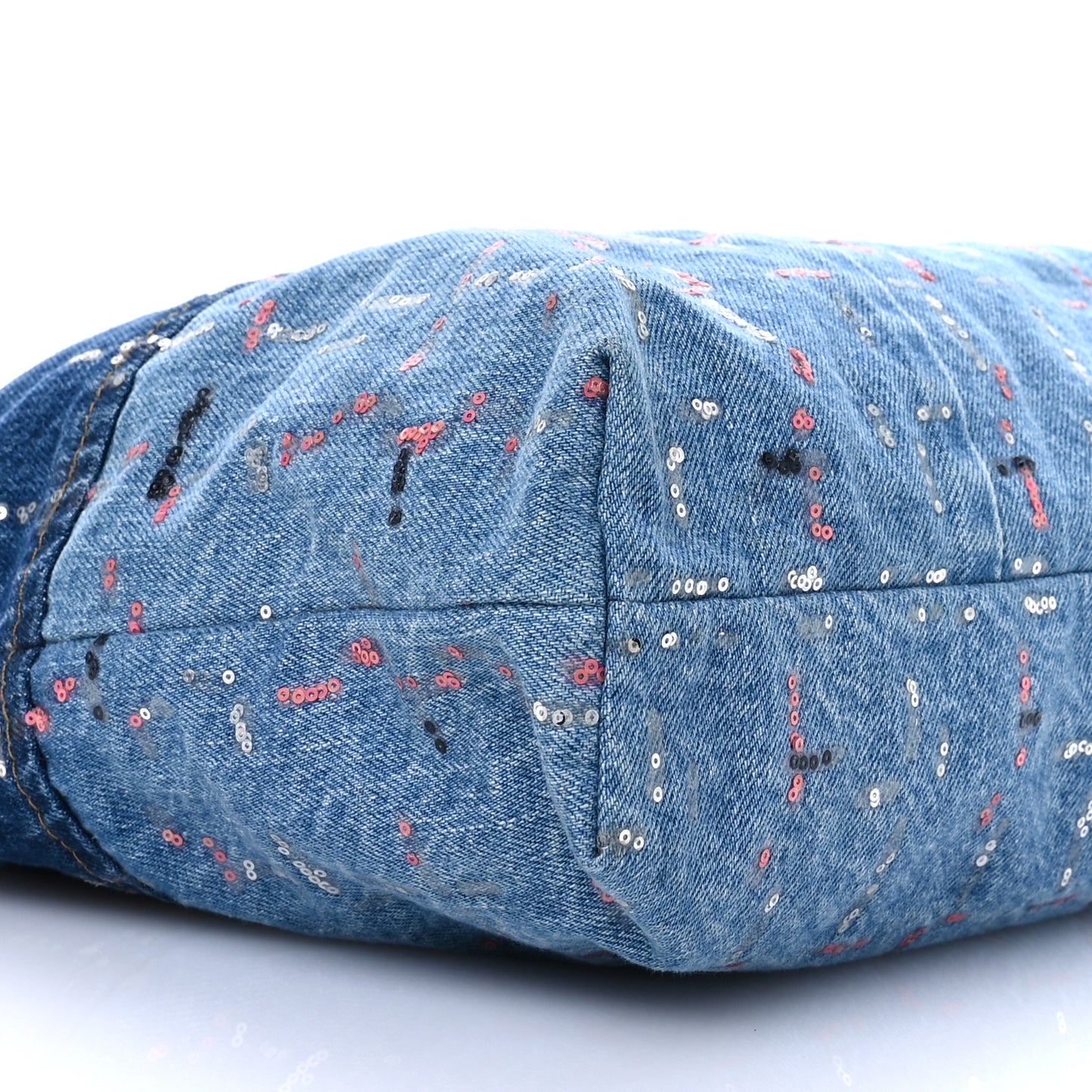 Denim Sequin Chanel 22 Blue