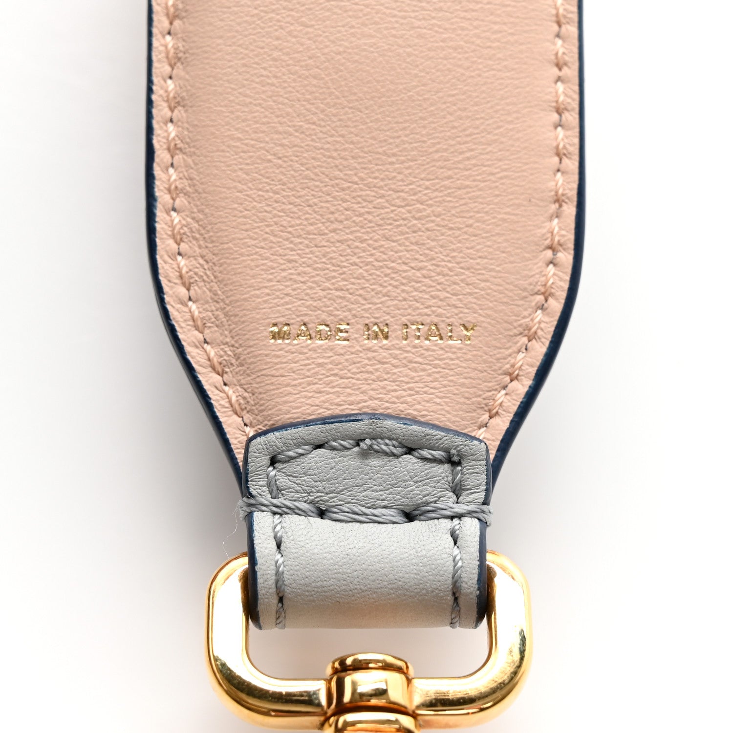 Fendi Vitello Dolce Plexiglass Bi-Color Studded Strap You Grigio Perla Plaster Multicolor 3 of 4