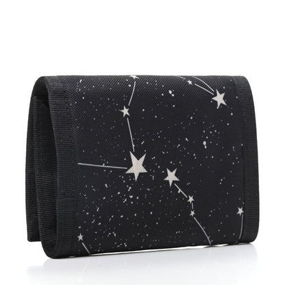 Saint Laurent Nylon Constellation Print Tiny Buffalo Wallet Black 3 of 6