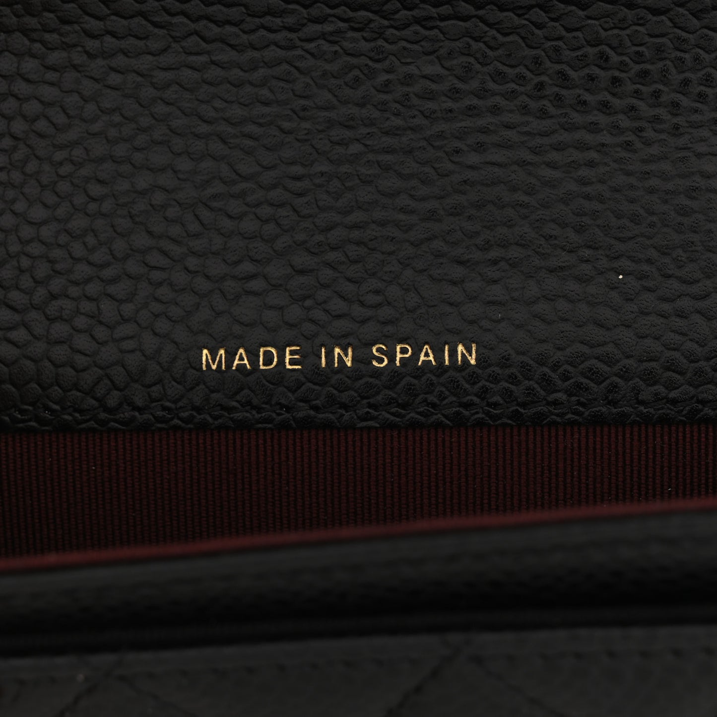 Caviar Quilted Flap Card Holder Wallet Black