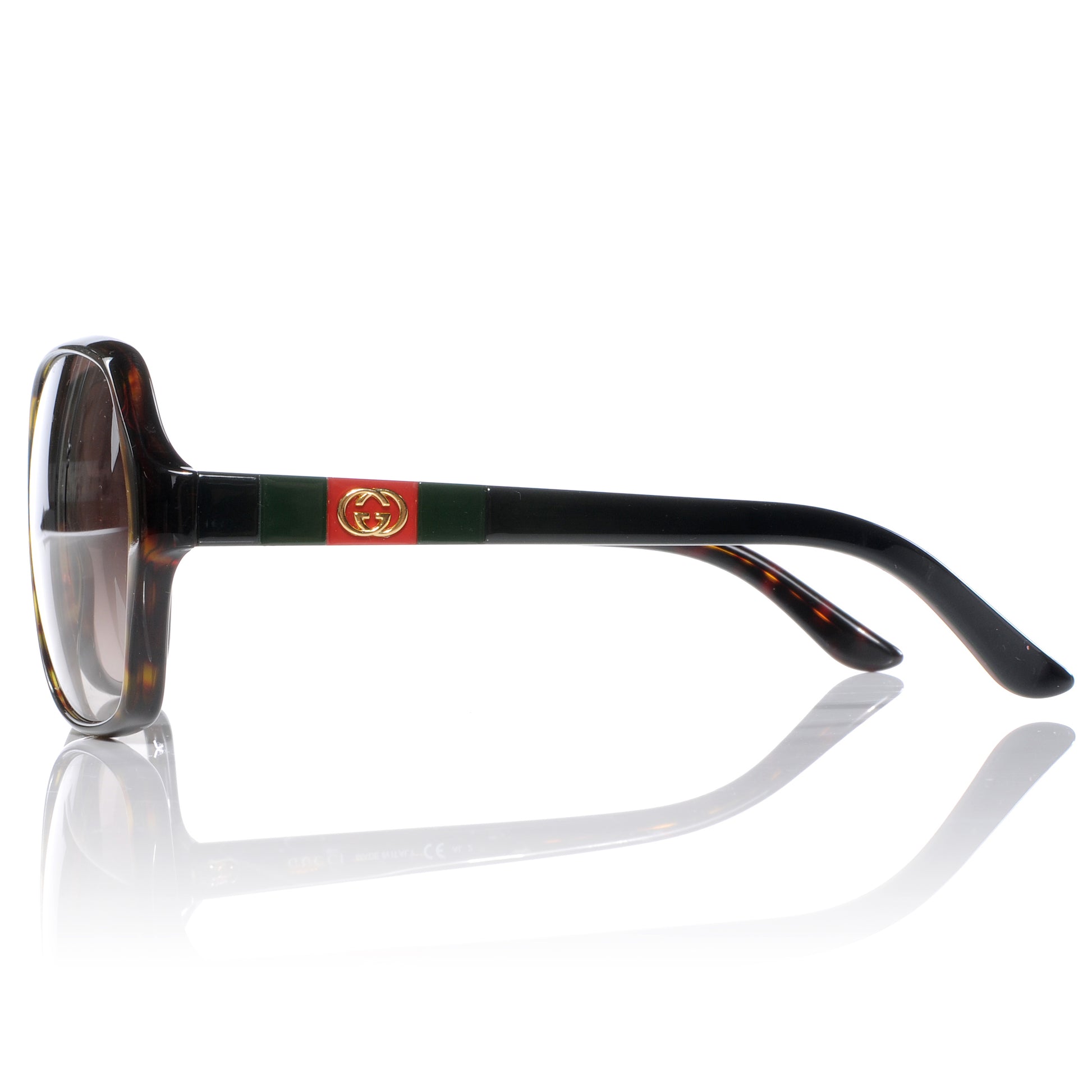 Gucci Tortoise Shell Web GG Sunglasses 3538 3 of 5