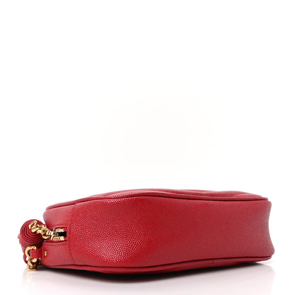 Saint Laurent Grain De Poudre Matelasse Monogram Mini Lou Camera Bag Opyum Red 4 of 10